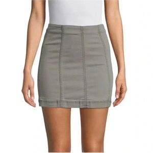 Wishlist Jeans Steel Green Denim Skirt with Boning